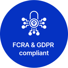 FCRA GDPR compliant badge